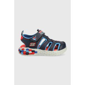 Dětské sandály Skechers Mega Splash 2.0 tmavomodrá barva