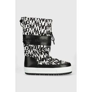 Sněhule Tommy Jeans EN0EN02163 TOMMY JEANS SNOWBOOT HIGH LOGO černá barva