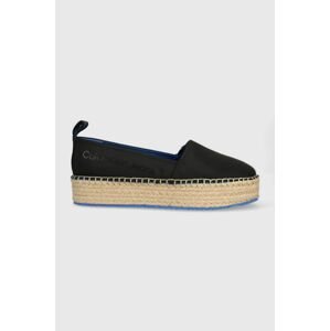 Espadrilky Calvin Klein Jeans FLATFORM ESPADRILLE SOFT NY černá barva, na platformě, YW0YW00989