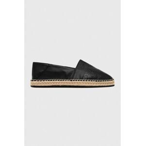 Espadrilky Calvin Klein ESPADRILLE - HF MONO černá barva, HW0HW01456