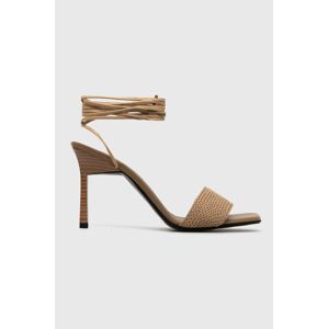 Sandály Calvin Klein GEO STIL GLADI SANDAL 90HH béžová barva, HW0HW01467