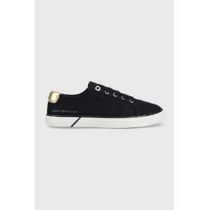 Tenisky Tommy Hilfiger LACE UP VULC SNEAKER dámské, tmavomodrá barva, FW0FW06957