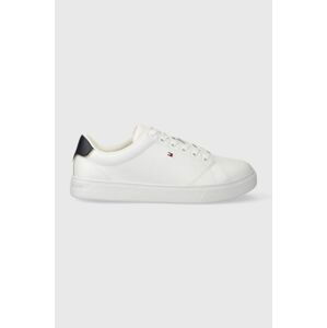 Kožené sneakers boty Tommy Hilfiger ESSENTIAL COURT SNEAKER bílá barva, FW0FW07427