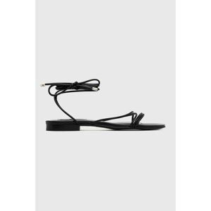 Kožené sandály Patrizia Pepe dámské, černá barva, 8X0045 L011 K103