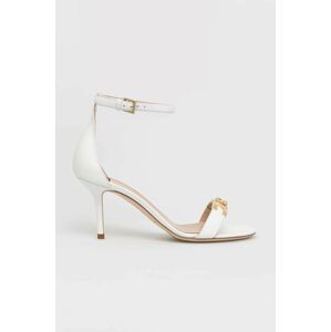 Kožené sandály Elisabetta Franchi bílá barva, SA75L31E2