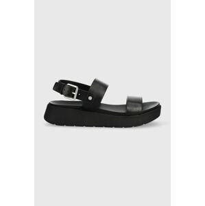 Kožené sandály Aldo Silyia dámské, černá barva, 13543044