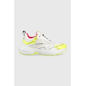 Sneakers boty Love Moschino Sneakerd Sporty 50 bílá barva, JA15025G1G