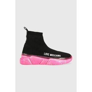 Sneakers boty Love Moschino Sneakerd Running 35 černá barva, JA15463G1G