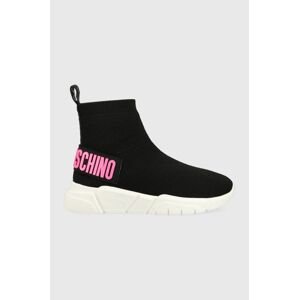 Sneakers boty Love Moschino Sneakerd Running 35 černá barva, JA15493G1G