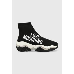 Sneakers boty Love Moschino Sneakerd Roller 45 černá barva, JA15564G1G