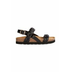Kožené sandály Geox D BRIONIA HIGH dámské, černá barva, D35SYJ 000BC C9999