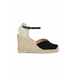 Espadrilky Geox D GELSA černá barva, na klínku, D35TPA 00010 C9999