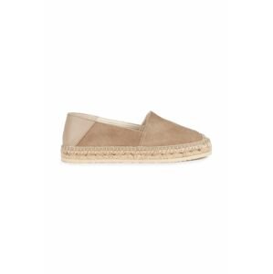 Kožené espadrilky Geox D LAMPEDUSA béžová barva, D35V0A 02285 C6738