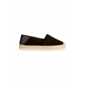 Kožené espadrilky Geox D LAMPEDUSA černá barva, D35V0A 02285 C9999