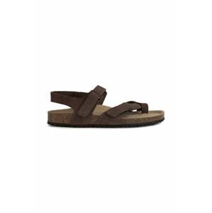Kožené sandály Geox D BRIONIA J dámské, hnědá barva, D35LSJ 00032 C6009