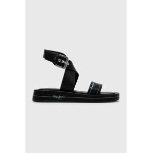 Sandály Pepe Jeans SUMMER dámské, černá barva, PLS90579