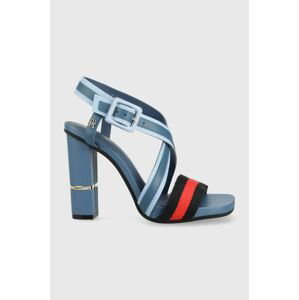 Sandály Tommy Hilfiger HARDWARE BLOCK HIGH HEEL COMBO FW0FW07067