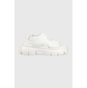 Sandály Karl Lagerfeld SUN TREKKA dámské, bílá barva, na platformě, KL83506