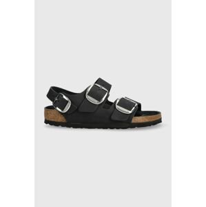 Kožené sandály Birkenstock Milano dámské, černá barva, 1024953-Black