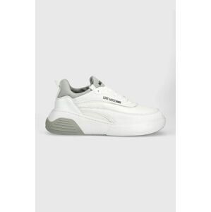 Sneakers boty Love Moschino bílá barva, JA15845G0GIO510A