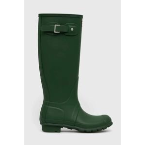 Holínky Hunter Womens Original Tall Boot dámské, zelená barva, WFT1000RMA