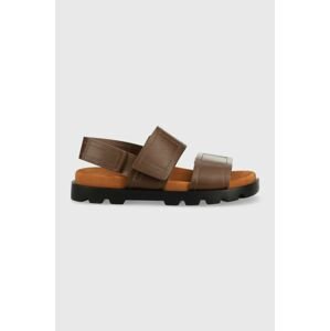 Kožené sandály Camper Brutus Sandal dámské, hnědá barva, na platformě, K201323.009