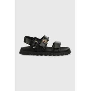 Kožené sandály Steve Madden Mona dámské, černá barva, SM11002535