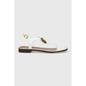 Kožené sandály Guess MIRY dámské, bílá barva, FL6MRY LEA21