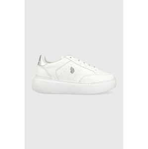 Kožené sneakers boty U.S. Polo Assn. ARTIDE bílá barva, ARTIDE001D