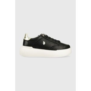 Kožené sneakers boty U.S. Polo Assn. ARTIDE černá barva, ARTIDE001D