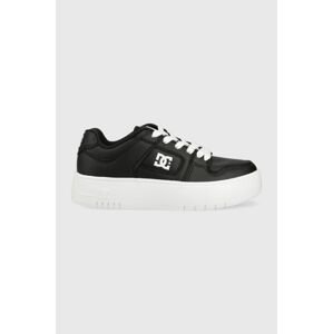 Kožené sneakers boty DC černá barva