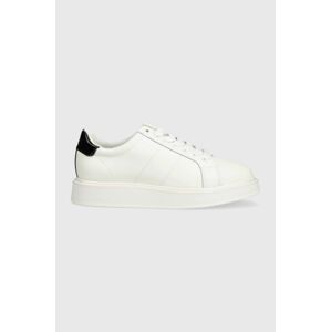 Kožené sneakers boty Lauren Ralph Lauren Angeline bílá barva, 80290400000000000