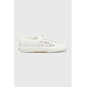 Tenisky Superga 2750 MACRAME dámské, bílá barva, S81219W