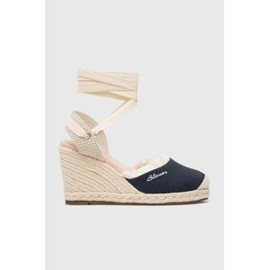 Espadrilky Blauer Wells tmavomodrá barva, na klínku, S3WELLS01