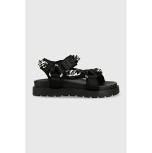Sandály Buffalo Eve Track C dámské, černá barva, na platformě, 1602166