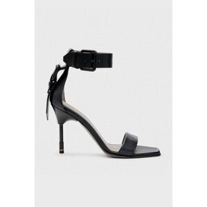 Kožené sandály AllSaints Noir černá barva, WF677Y