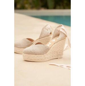 Espadrilky Manebi Heart-Shaped Wedge Espadrilles béžová barva, O 7.1 WH