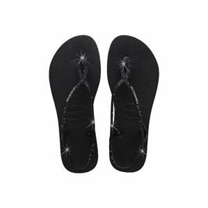 Sandály Havaianas LUNA SPARKLE dámské, černá barva, 4148065.0090