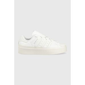 Kožené sneakers boty adidas Originals Superstar Bonega bílá barva