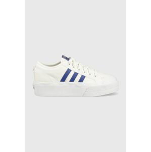 Tenisky adidas Originals Nizza Platform dámské, bílá barva, HQ1909-WHT/SELUBL