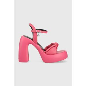 Sandály Karl Lagerfeld ASTRAGON HI růžová barva, KL33715