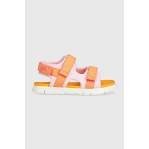 Dětské sandály Camper oranžová barva