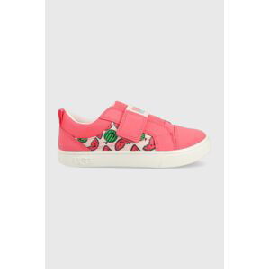Dětské sneakers boty UGG Rennon růžová barva