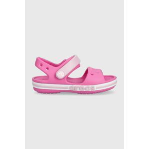 Dětské sandály Crocs růžová barva