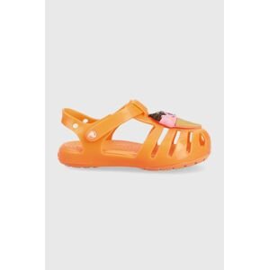 Dětské sandály Crocs ISABELLA CHARM SANDAL oranžová barva