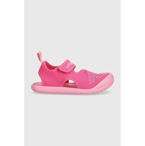 Dětské sandály New Balance růžová barva