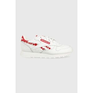 Dětské sneakers boty Reebok Classic CL LTHR bílá barva