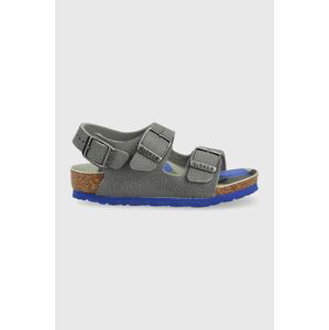 Dětské sandály Birkenstock Milano šedá barva