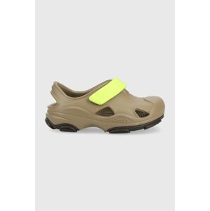 Dětské sandály Crocs ALL TERRAIN FISHERMAN SANDAL zelená barva