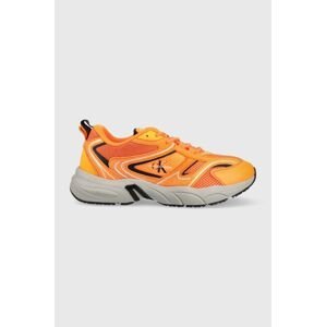 Sneakers boty Calvin Klein Jeans YM0YM00589 RETRO TENNIS SU-MESH oranžová barva